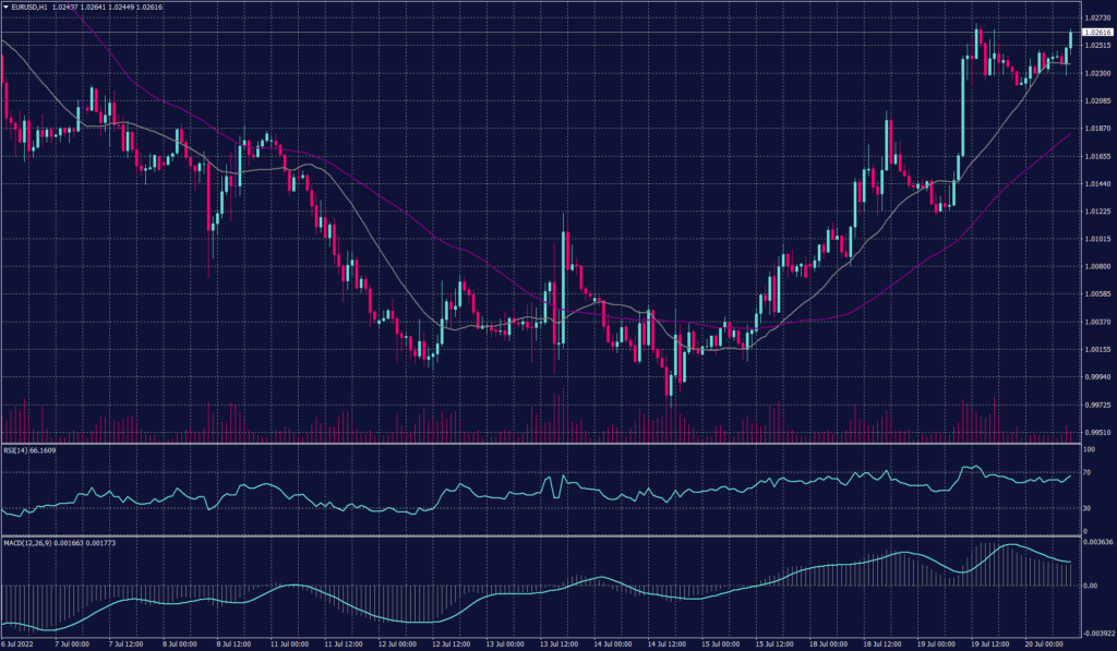 Eurozone Inflation Hit 8.6% pushing euro to slip 0.08% after adding around 0.6% overnight for the second day of gains.