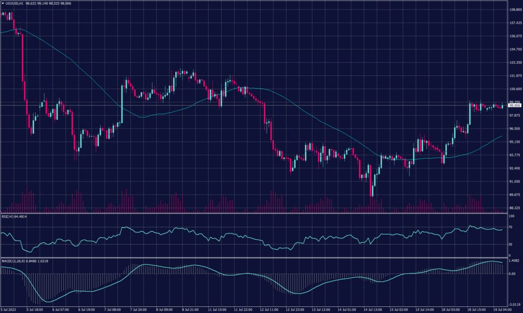 Oil Held Above $100 while WTI crude oil prices show a tendency to decline as the resistance is strengthening below $100 a barrel.