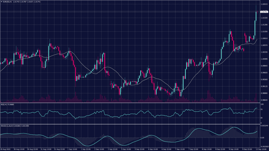 EURUSD hourly chart shows light support at 1.008 which might not hold against heavy bearish pressure.